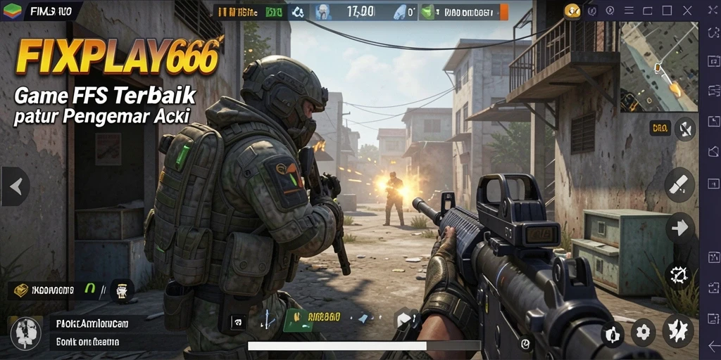 Gameplay FIXPLAY666 yang seru dengan pertempuran FPS intens.