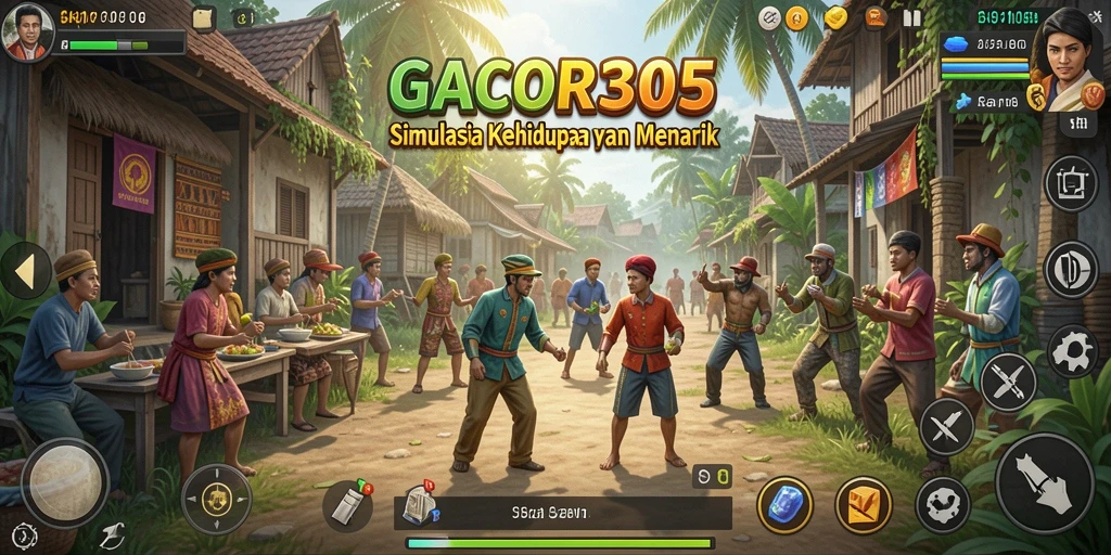 Tampilan gameplay menarik dari GACOR305 yang menunjukkan simulasi kehidupan.