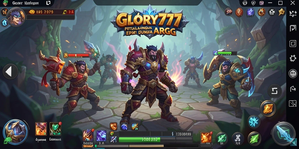 Tangkapan layar GLORY777 menampilkan aksi bertempur yang mendebarkan dalam game ARPG.