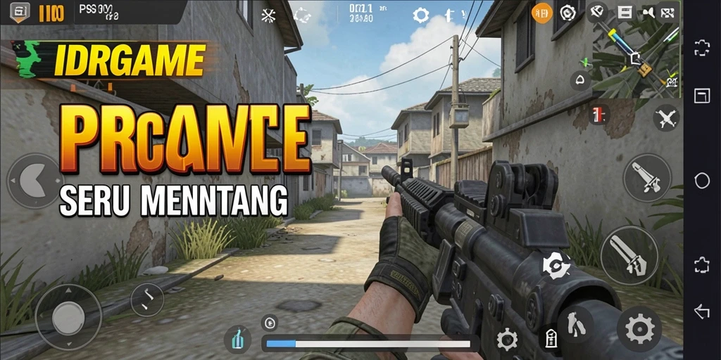 Tangkapan layar menunjukkan aksi intens dalam gameplay FPS.