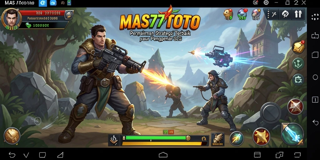Tangkapan layar menampilkan aksi pertempuran strategis dalam MAS77TOTO.