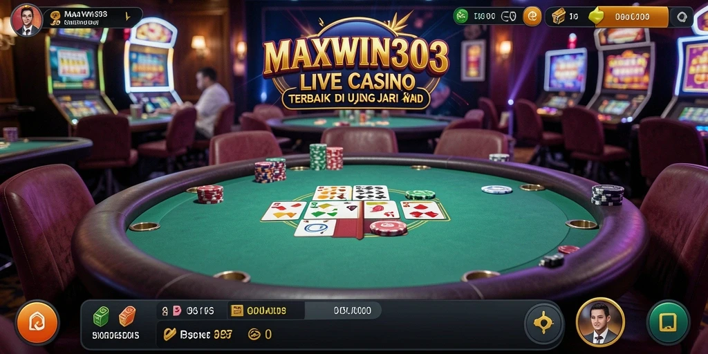 Screenshot gameplay Live Casino MAXWIN303 yang menarik dan interaktif.