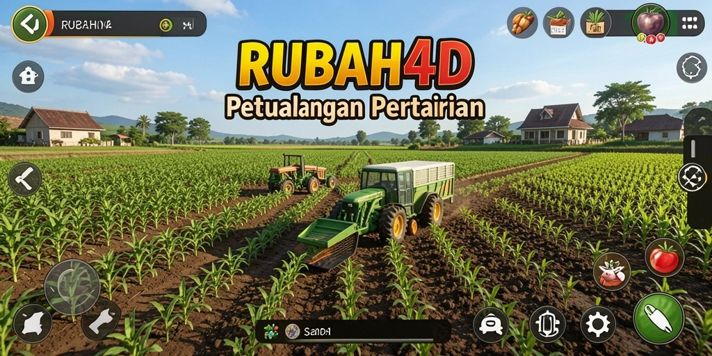 Screenshot gameplay RUBAH4D yang menunjukkan berbagai aktivitas pertanian.