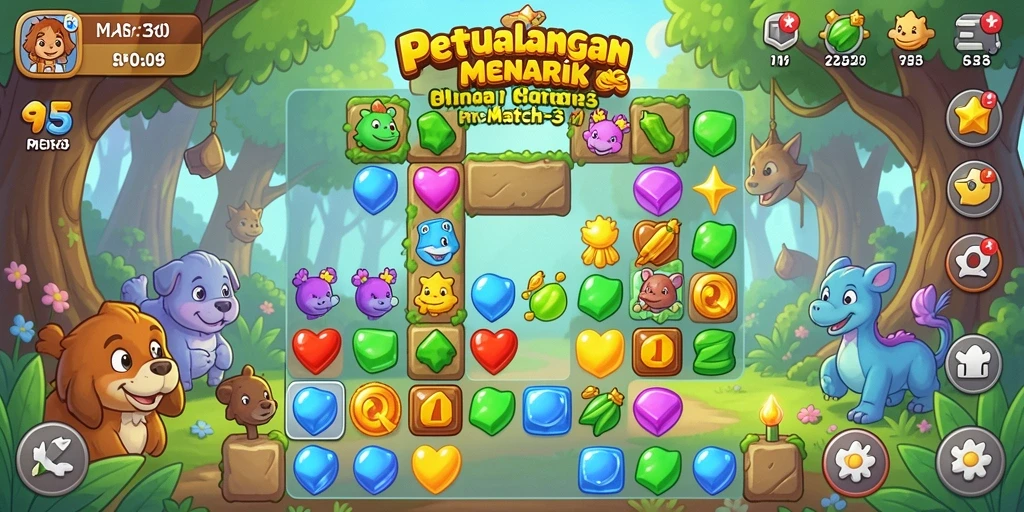 Tampilan gameplay seru dalam S13 yang penuh warna.