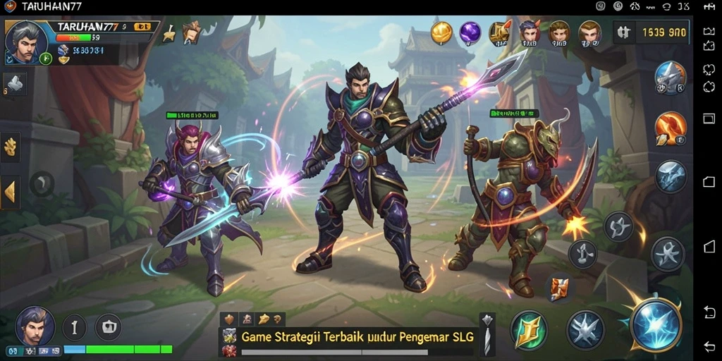 Tangkapan layar gameplay menarik TARUHAN77 dengan strategi SLG.